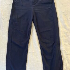 J. Crew High Rise Girlfriend Dark Blue Chinos